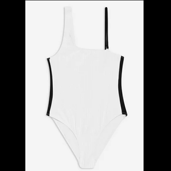 New Topshop White 1-piece Bathing Swim Suit Size 6 - Picture 2 of 5